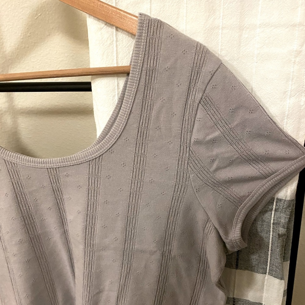 Madewell Women’s Lavender Scoop Neck Cropped T-shirt XL